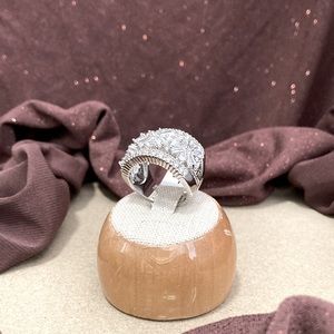 Beautiful White CZ’s Snowflake Ring